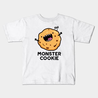 Monster Cookie Cute Food Pun Kids T-Shirt